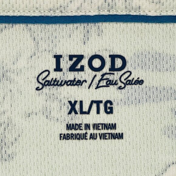 IZOD Men's XL Ice Green / Blue Short Sleeve Polo Shirt - Picture 5 of 7